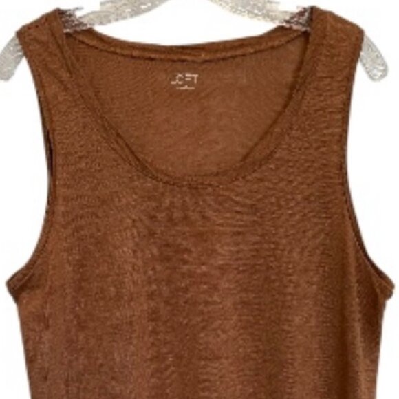 Ann Taylor Loft 100% Linen Tank Top L Lightweight Classic Casual Fall Layering - Picture 3 of 6